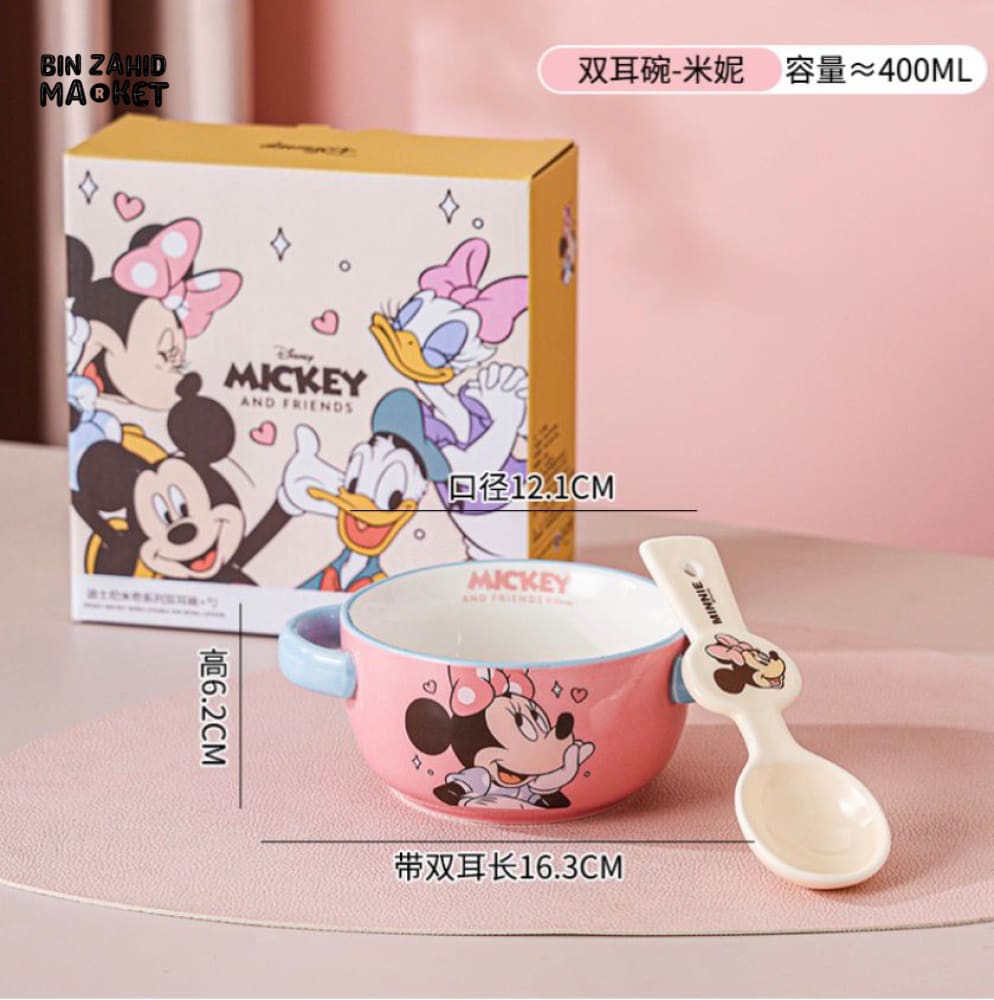 DISNEY MICKEY & FRIENDS CERAMIC BABY BOWL SET - MINNIE