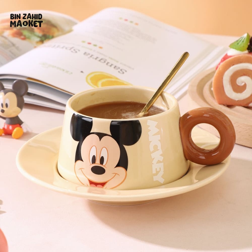 DISNEY MICKEY & FRIENDS CERAMIC CUP & SAUCER SET MICKEY