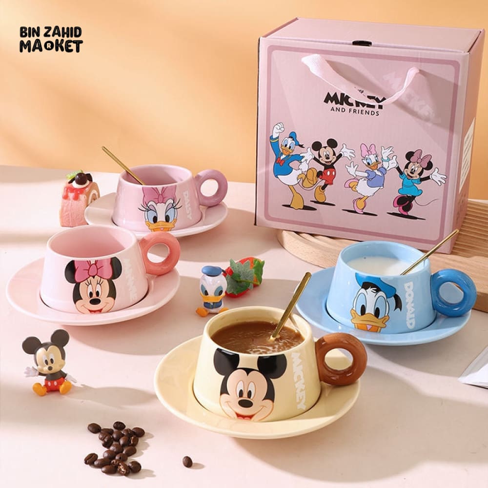 DISNEY MICKEY & FRIENDS CERAMIC CUP & SAUCER SET