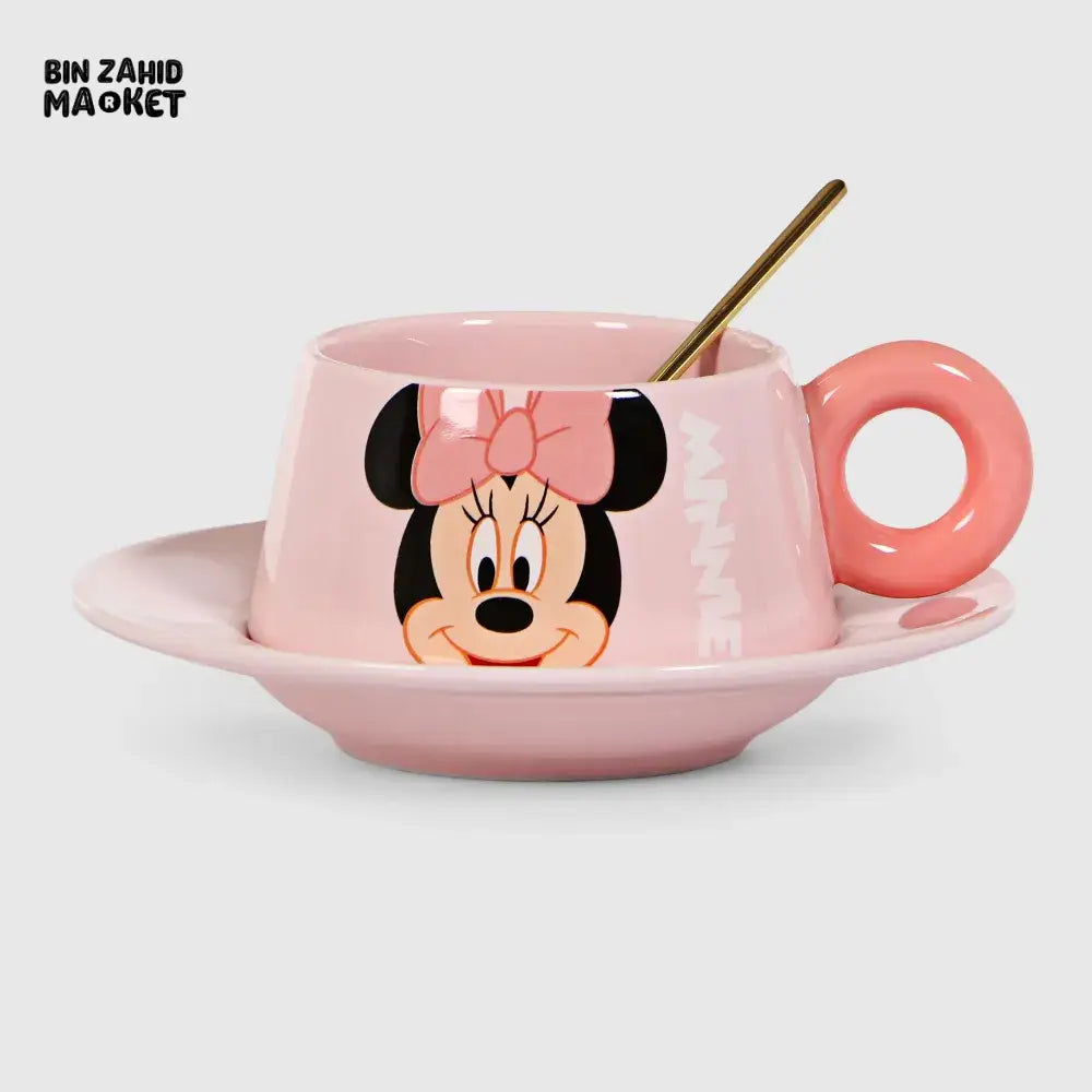 DISNEY MICKEY & FRIENDS CERAMIC CUP & SAUCER SET - MINNIE