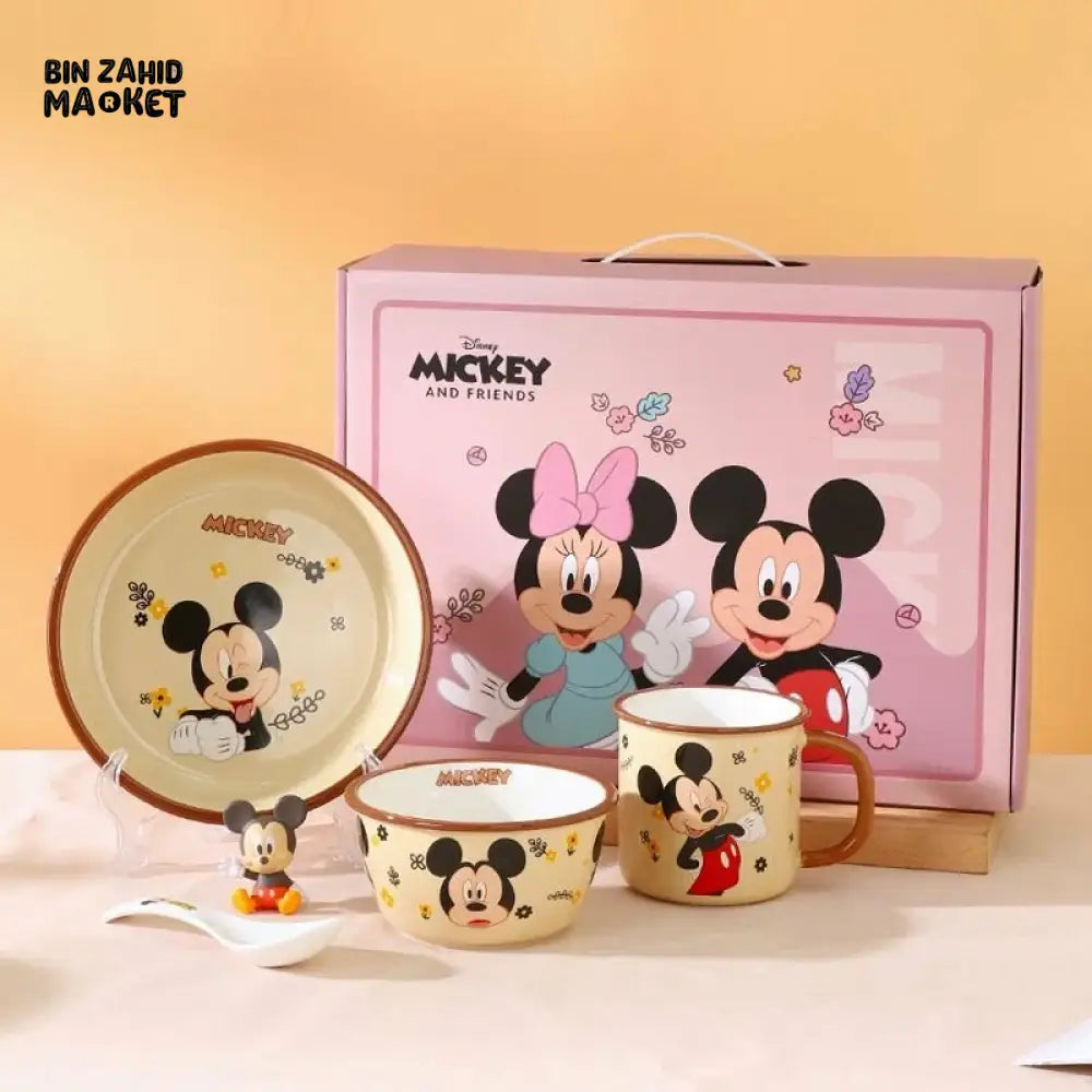 DISNEY MICKEY & FRIENDS CERAMIC MEAL SET 4 PIECES - MICKEY