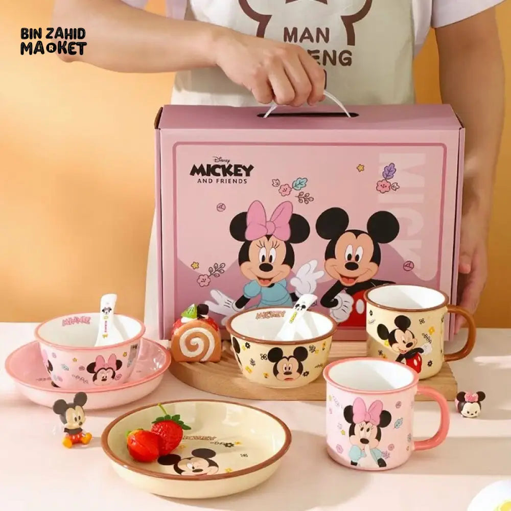 DISNEY MICKEY & FRIENDS CERAMIC MEAL SET 4 PIECES - MICKEY
