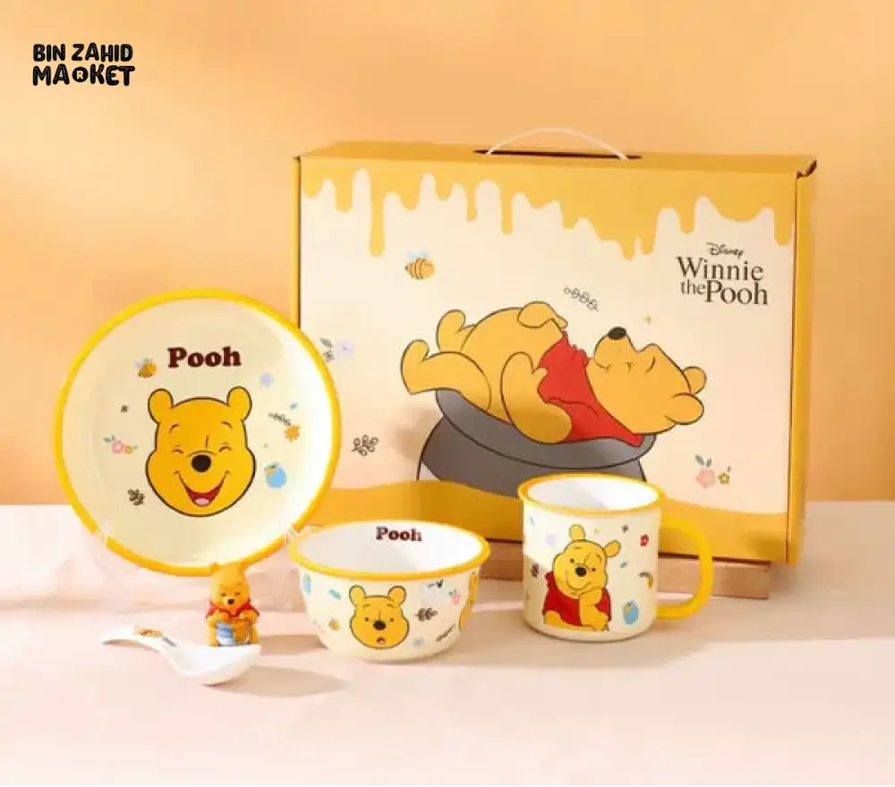 DISNEY MICKEY & FRIENDS CERAMIC MEAL SET 4 PIECES - POOH