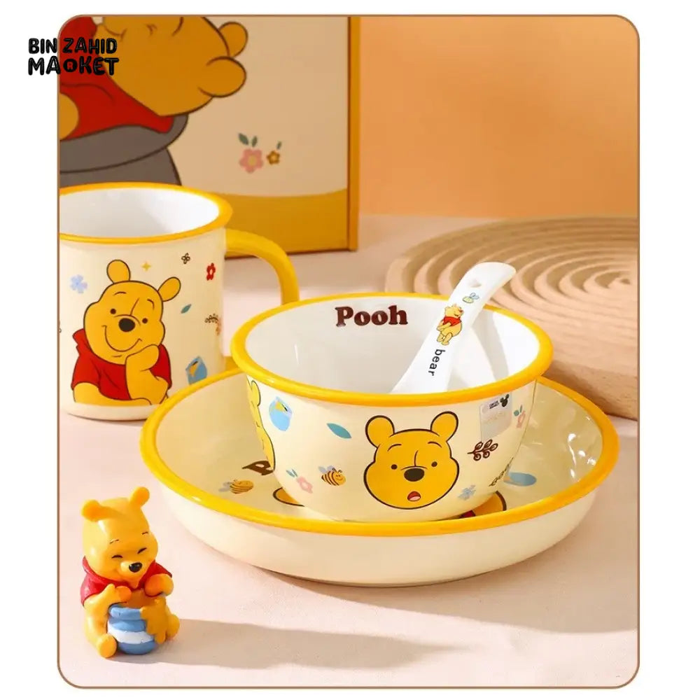 DISNEY MICKEY & FRIENDS CERAMIC MEAL SET 4 PIECES - POOH