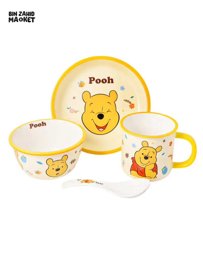 DISNEY MICKEY & FRIENDS CERAMIC MEAL SET 4 PIECES - POOH