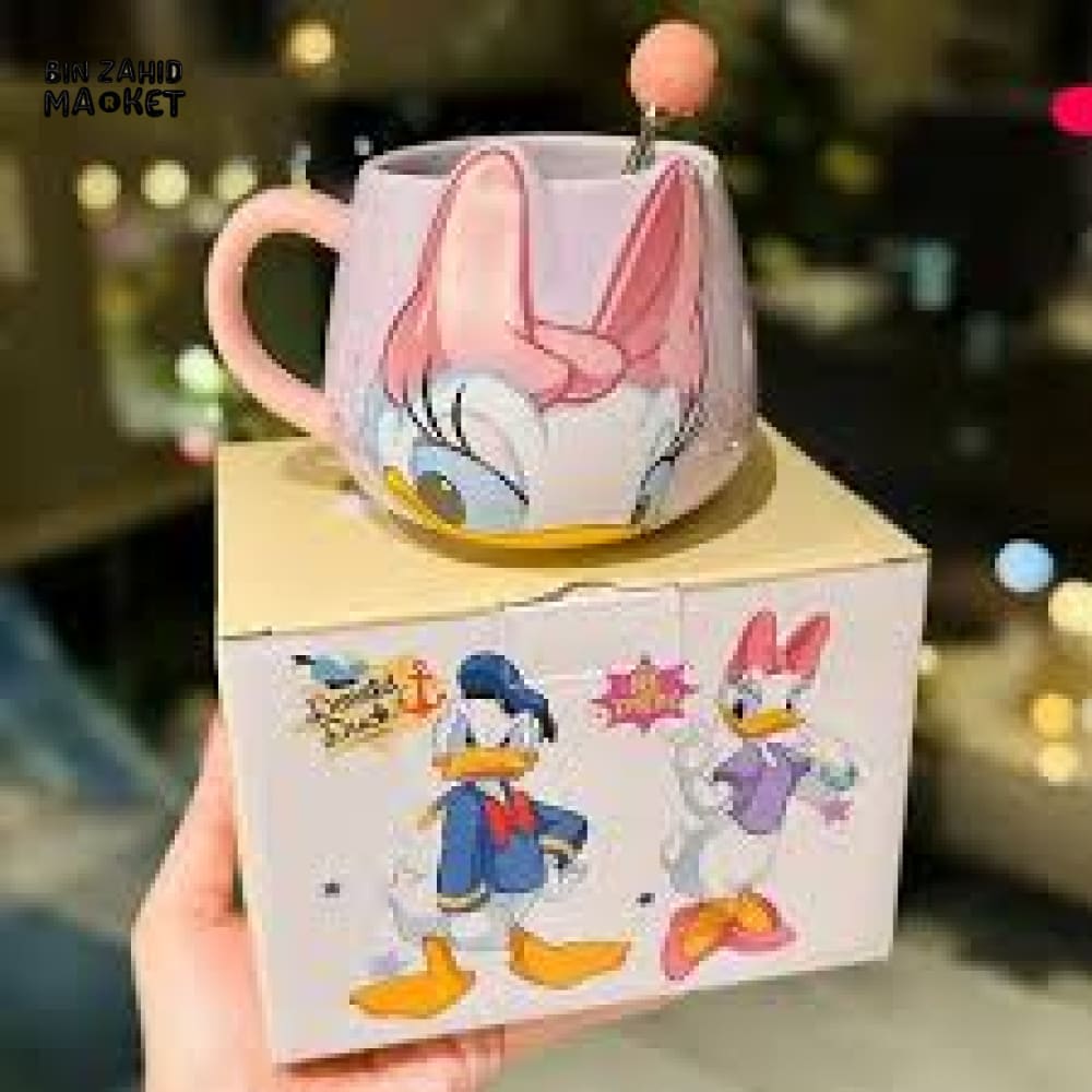 DISNEY MICKEY & FRIENDS CERAMIC MUG WITH SPOON 450ML - DAISY