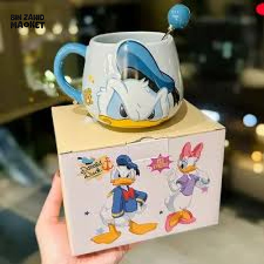 DISNEY MICKEY & FRIENDS CERAMIC MUG WITH SPOON 450ML - DONALD