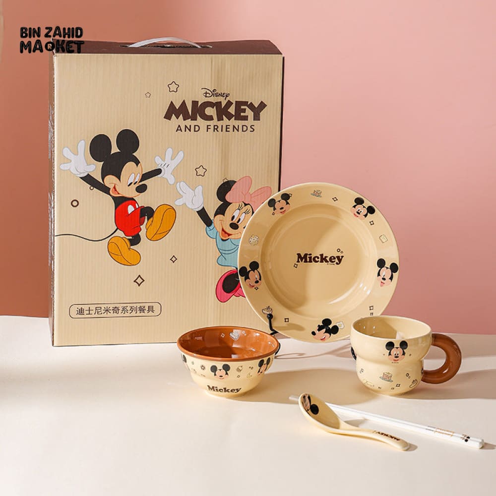 DISNEY MICKEY & FRIENDS DINNERWARE MEAL SET 6 PIECES - MICKEY