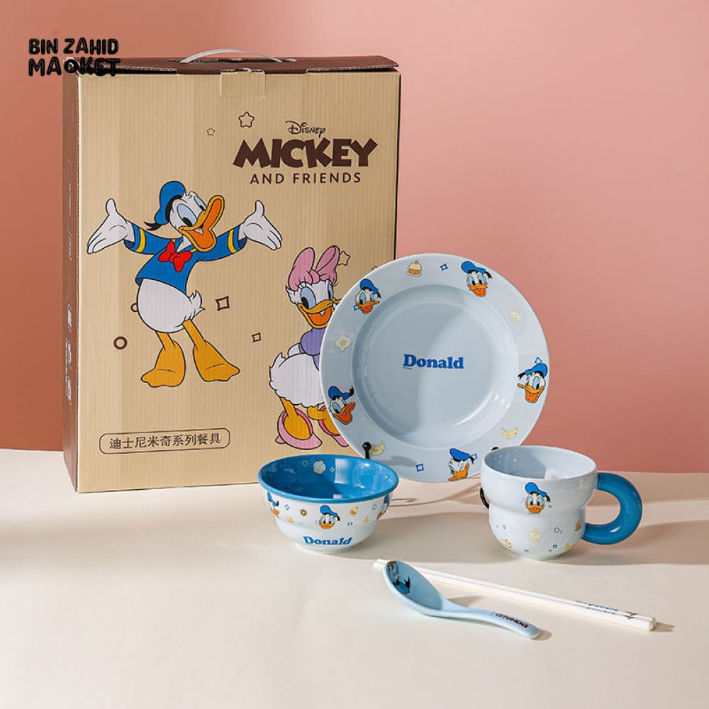 DISNEY MICKEY & FRIENDS DINNERWARE MEAL SET 6 PIECES - DONALD