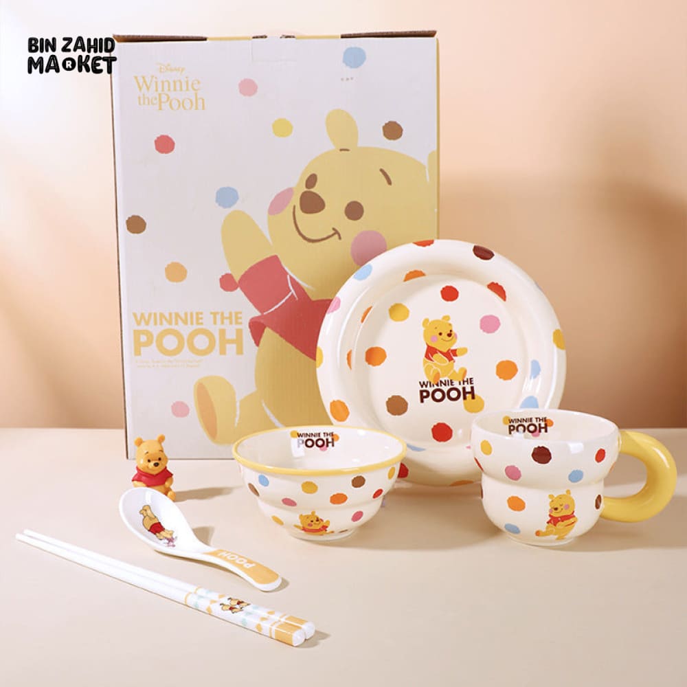 DISNEY MICKEY & FRIENDS DINNERWARE MEAL SET 6 PIECES - POOH