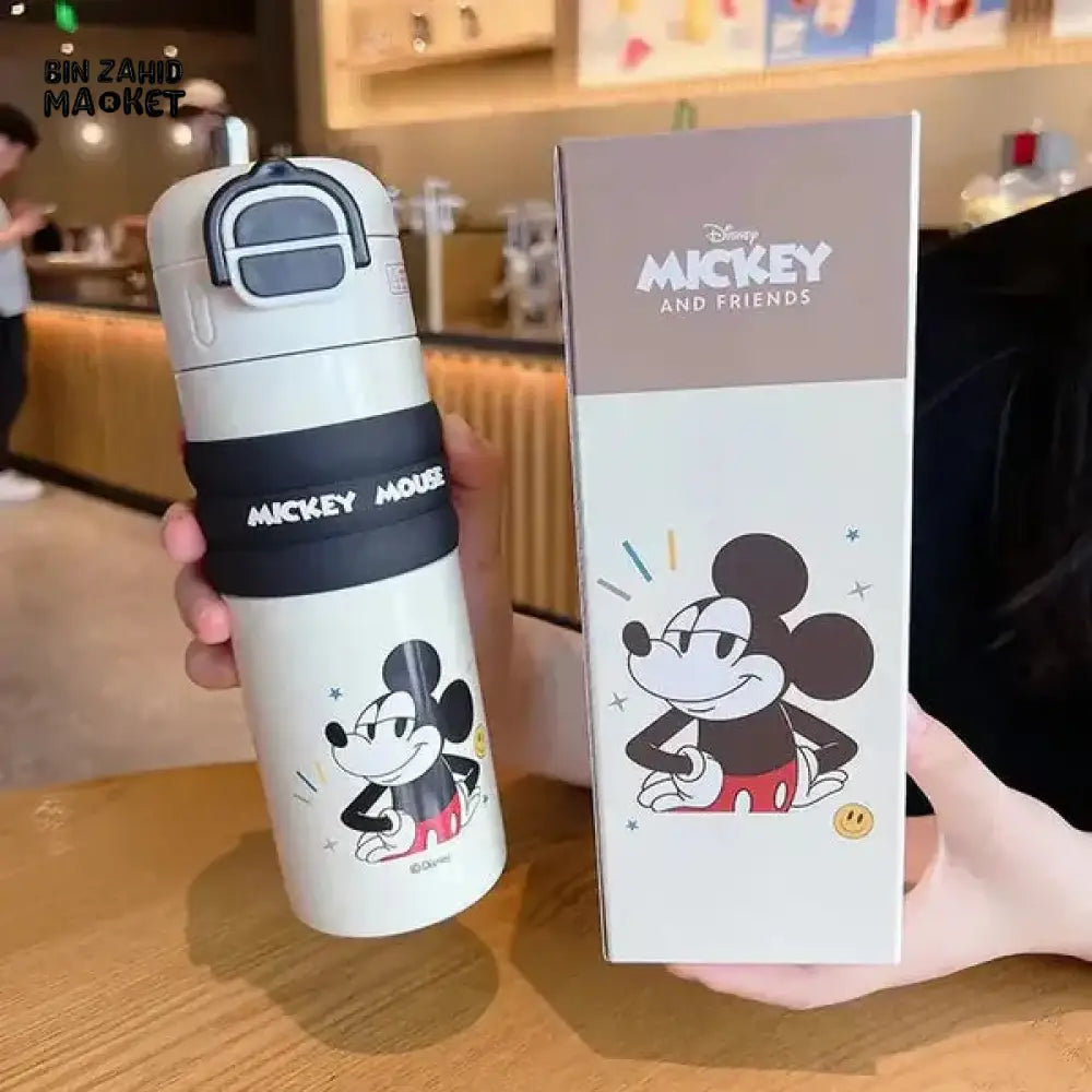 DISNEY MICKEY & FRIENDS INSULATED FLIP LID WATER BOTTLE WITH BOX - MICKEY