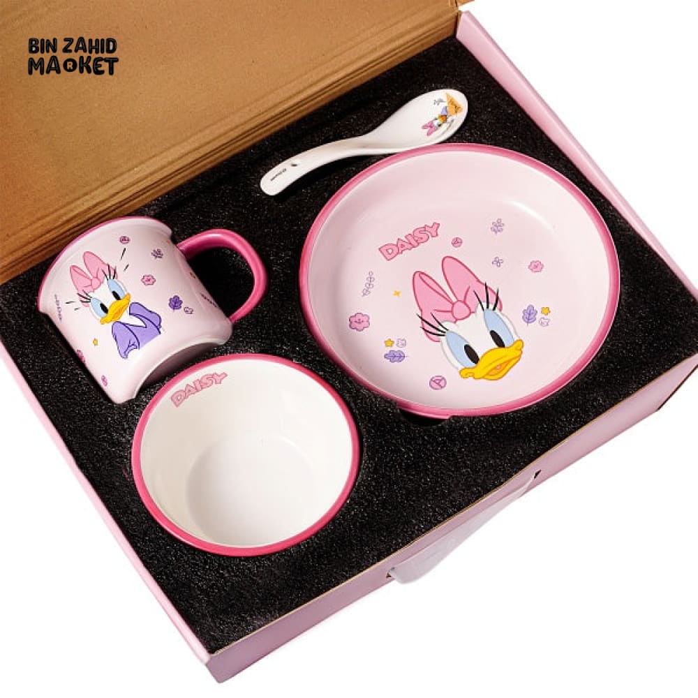 DISNEY MICKEY & FRIENDS MEAL SET WITH GIFT BOX 4 PIECES - DAISY DUCK