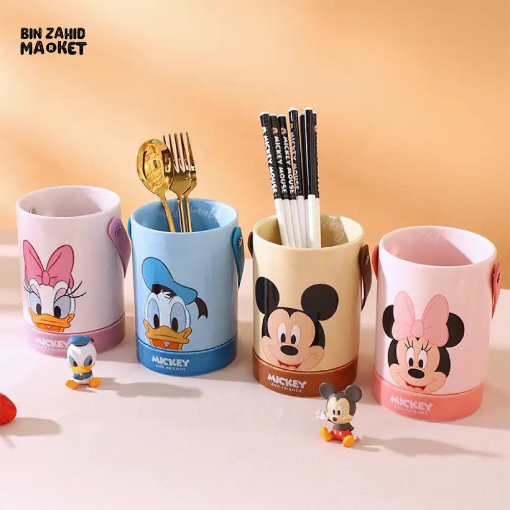 DISNEY MICKEY & FRIENDS MULTIPURPOSE ORGANIZER BUCKET WITH HANDLE