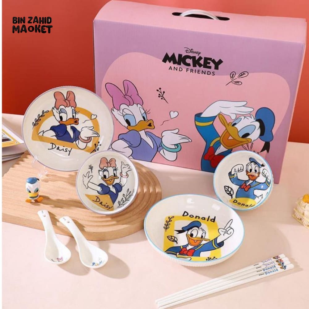DISNEY MICKEY & FRIENDS PAIR MEAL SET 8 PIECES - DONALD & DAISY