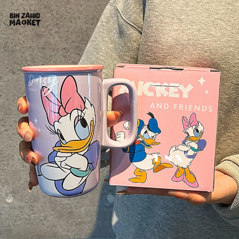 DISNEY MICKEY & FRIENDS PORCELAIN COFFEE MUG PREMIUM GIFT BOX PACKAGING - DAISY DUCK