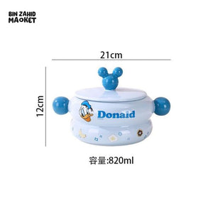 DISNEY MICKEY & FRIENDS PORCELAIN SOUP POT 820 ML - DONALD DUCK