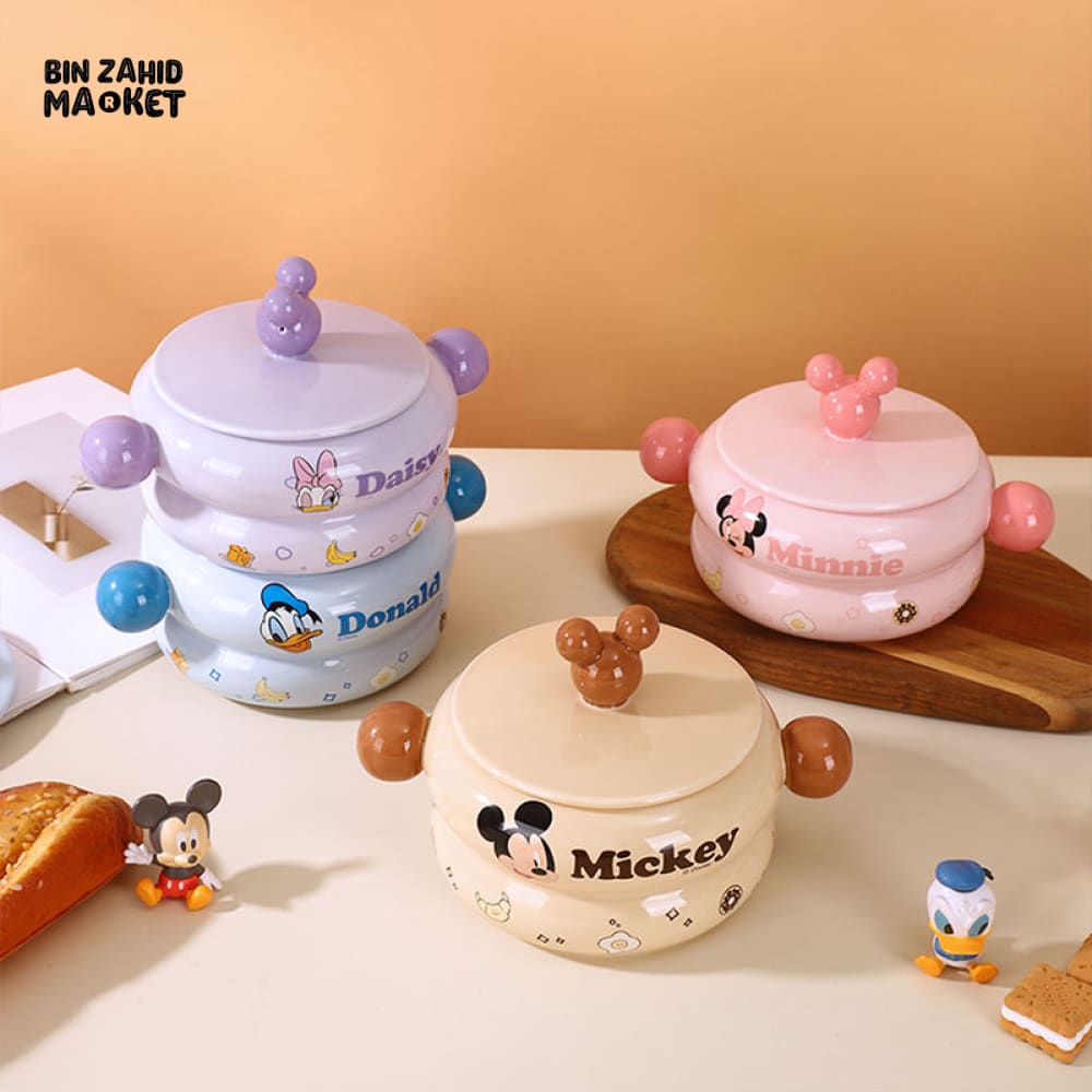 DISNEY MICKEY & FRIENDS PORCELAIN SOUP POT WITH LID – 820ML