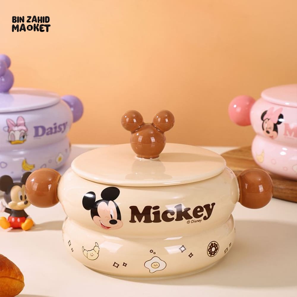 DISNEY MICKEY & FRIENDS PORCELAIN SOUP POT WITH LID – 820ML