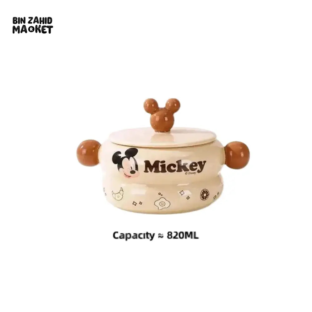 DISNEY MICKEY & FRIENDS PORCELAIN SOUP POT WITH LID – 820ML MINNIE