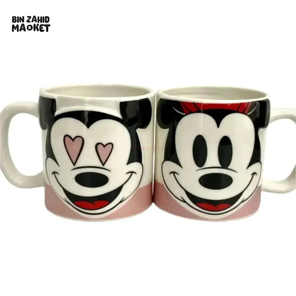 DISNEY MICKEY & MINNIE CERAMIC COUPLE MUG 2 PIECES SET
