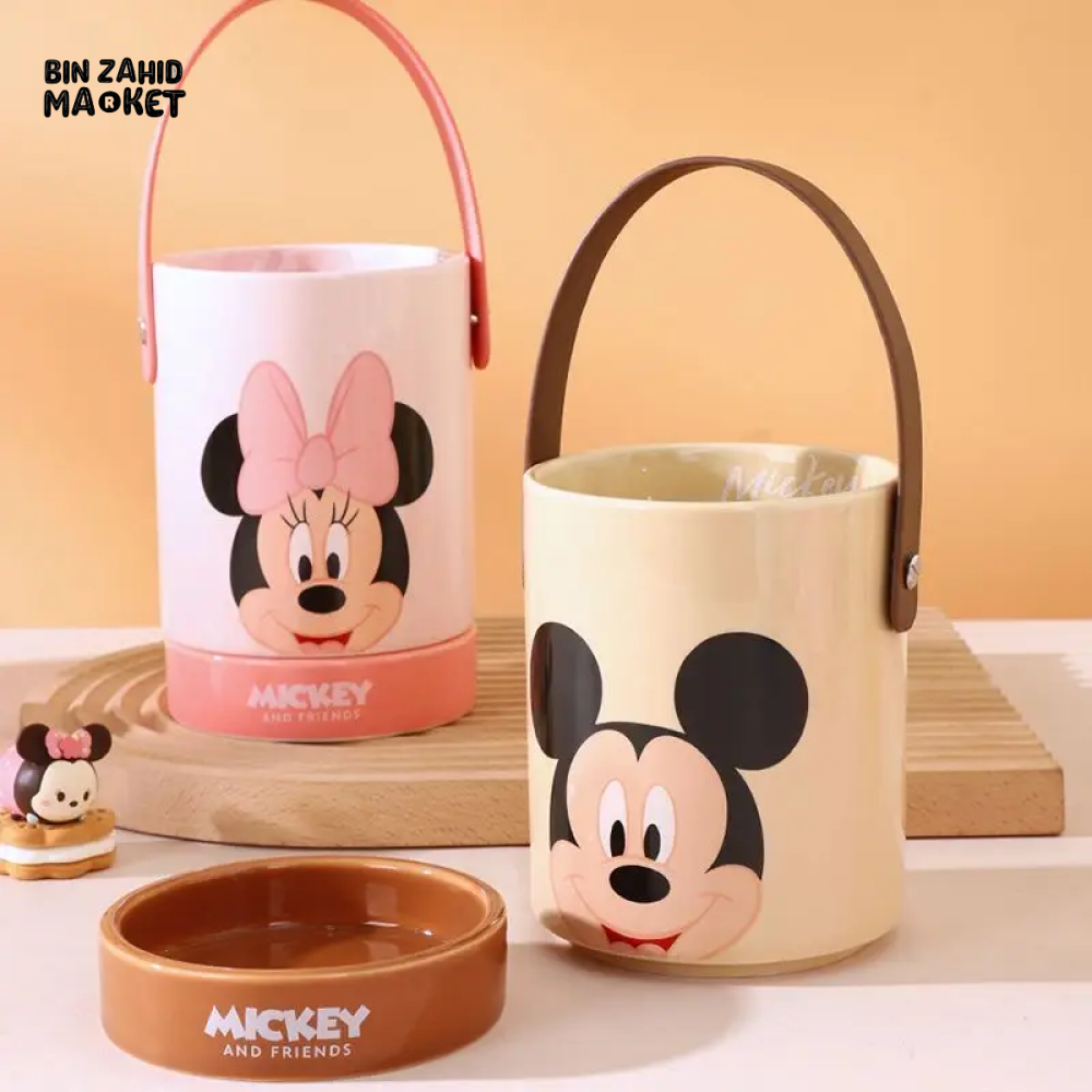 DISNEY MICKEY MINNIE DONALD DUCK DAISY CUTE CHOPSTICK BARREL CERAMIC DRAIN BUCKET