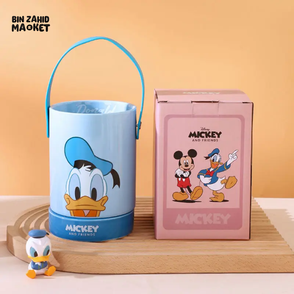 DISNEY MICKEY MINNIE DONALD DUCK DAISY CUTE CHOPSTICK BARREL CERAMIC DRAIN BUCKET