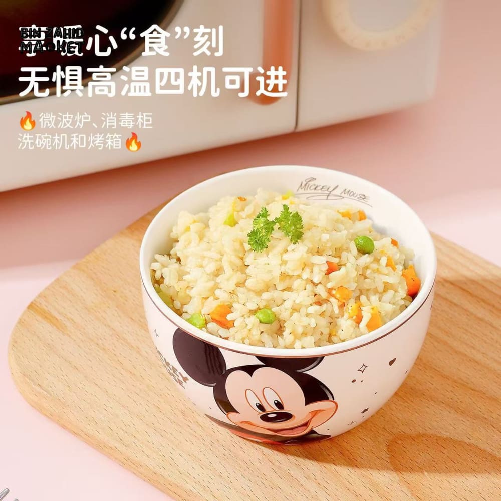 DISNEY MICKEY & MINNIE ECO-FRIENDLY PORCELAIN RICE BOWL SET – 4 PIECES