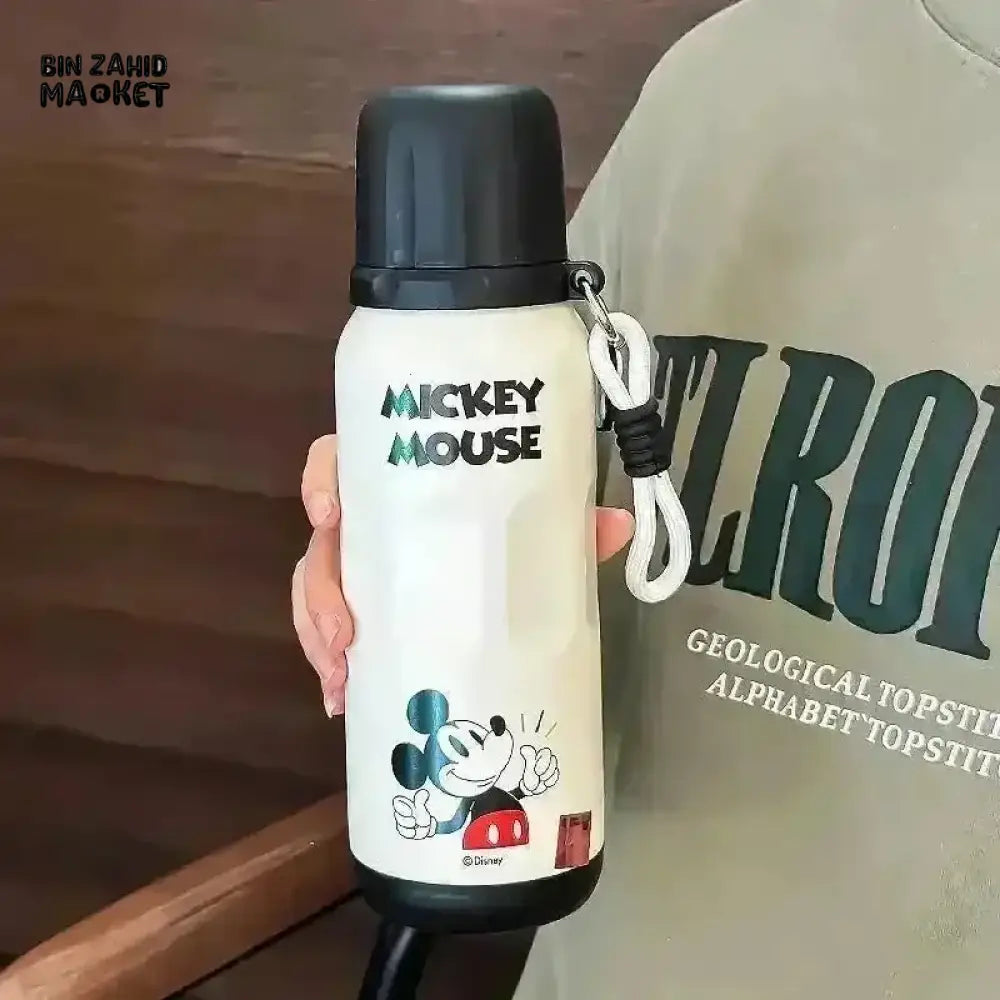 DISNEY MICKEY MOUSE INSULATED WATER BOTTLE WITH STRAP 600ML