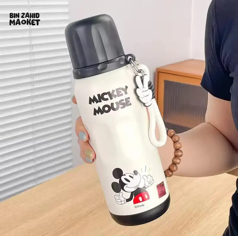 DISNEY MICKEY MOUSE INSULATED WATER BOTTLE WITH STRAP 600ML
