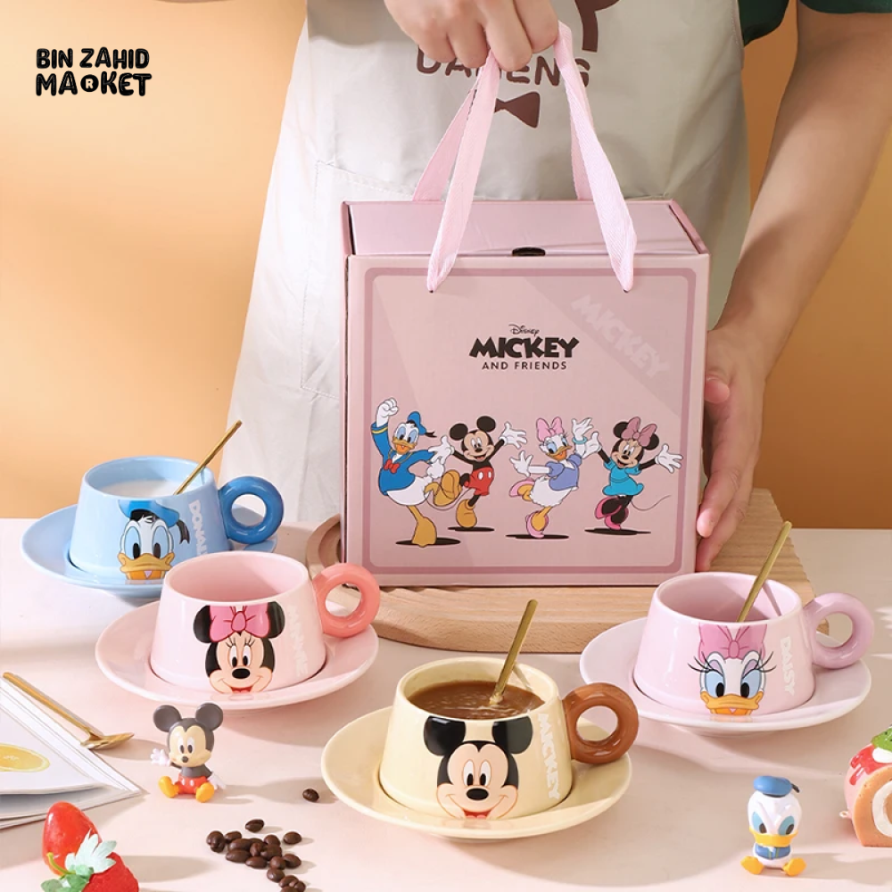 DISNEY MINNIE MOUSE & FRIENDS CUP AND SAUCER SET CHARMING COLLECTIBLE TEAWARE - DAISY DUCK