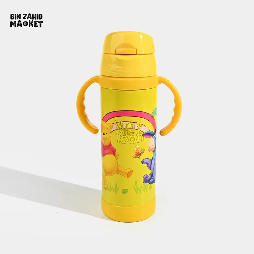 DISNEY MINNIE MOUSE & FRIENDS STAINLESS STEEL WATER BOTTLE INSULATED & LEAK-PROOF DESIGN - POOH
