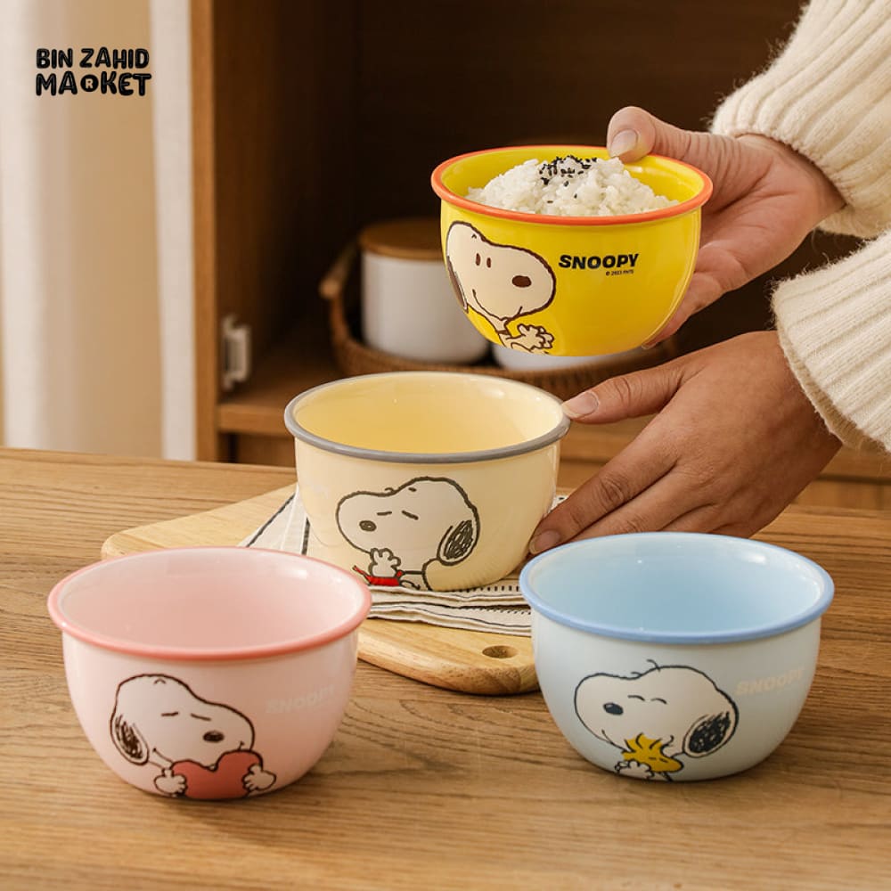 DISNEY SNOOPY CERAMIC BOWL SET 4 PIECES GIFT PACK