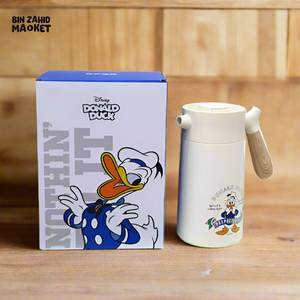 DISNEY STAINLESS STEEL VACUUM FLASK – THERMAL COFFEE POT WITH LID - DONALD DUCK