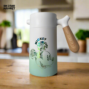 DISNEY STAINLESS STEEL VACUUM FLASK – THERMAL COFFEE POT WITH LID - MICKEY MOUSE