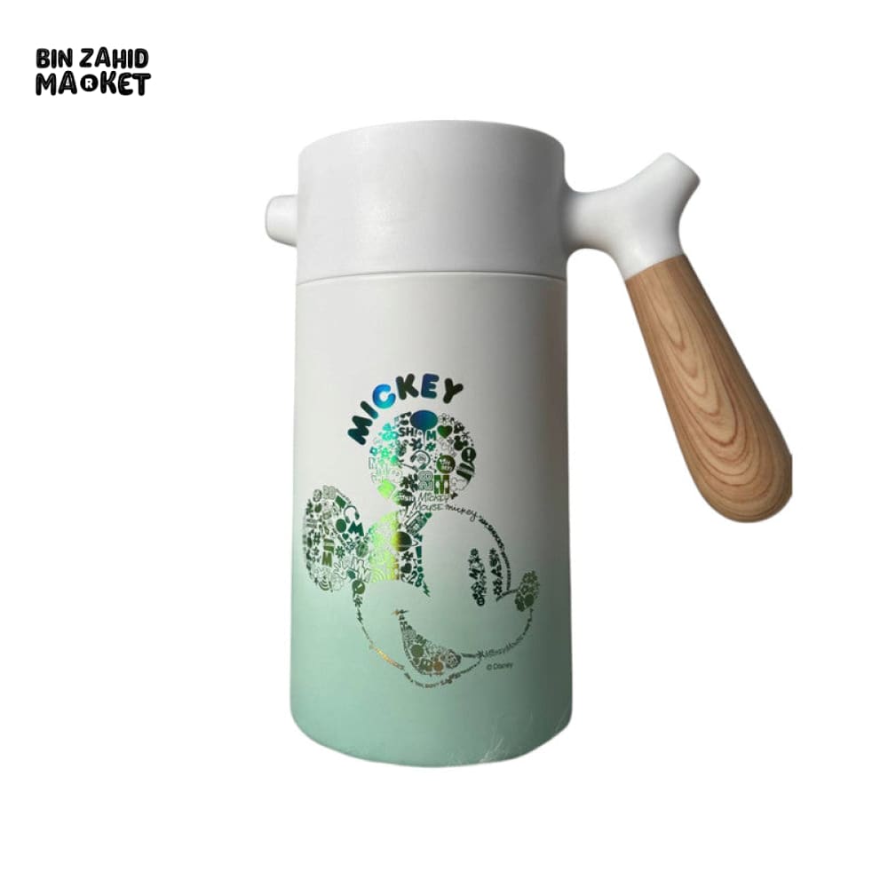 DISNEY STAINLESS STEEL VACUUM FLASK – THERMAL COFFEE POT WITH LID - MICKEY MOUSE