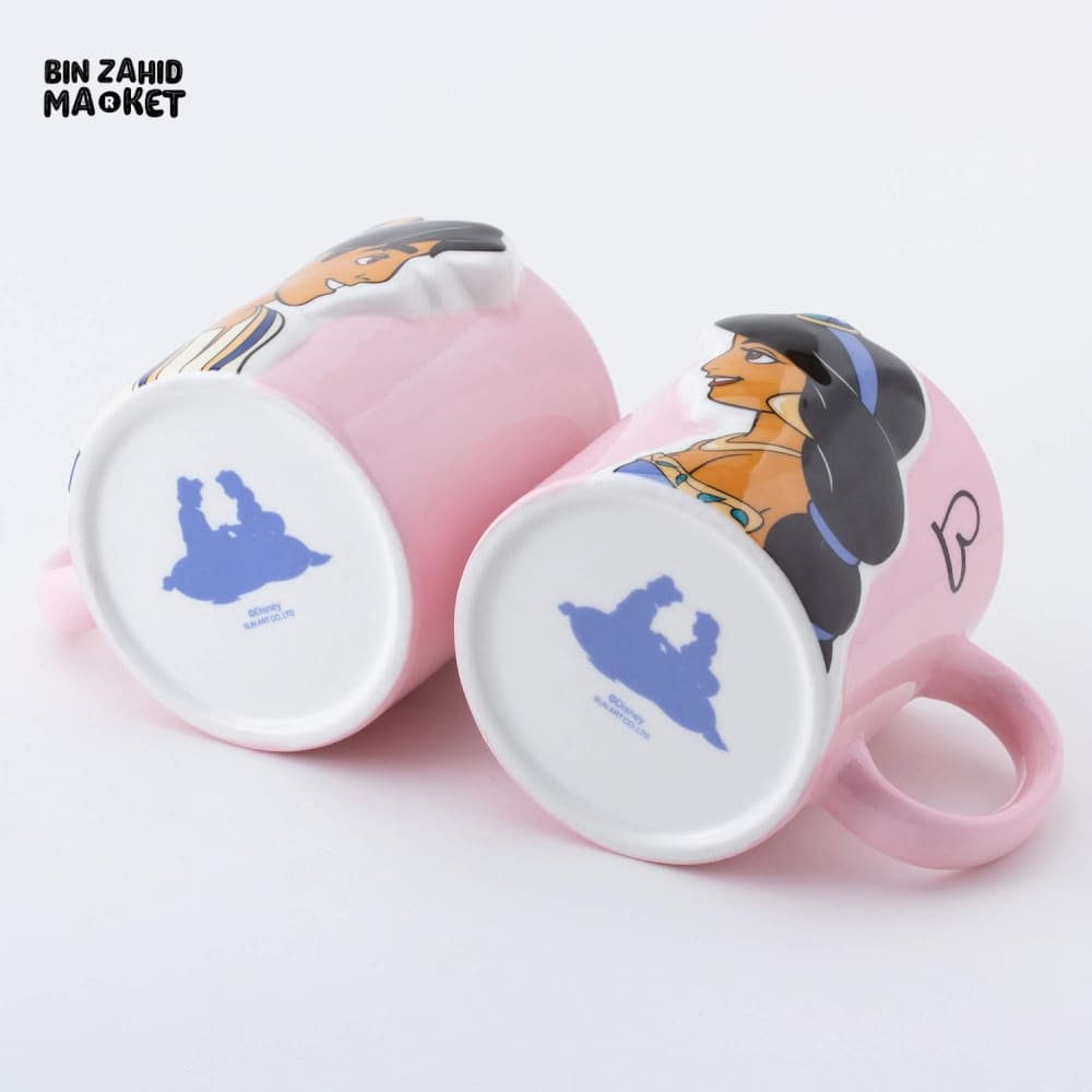DISNEY X ALADDIN & JASMINE MUGS 3D EMBOSED MUGS SET 2 PIECES - 300ML