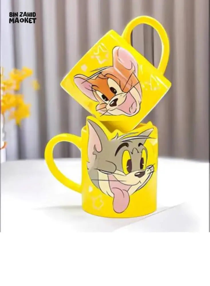 DISNEY X TOM & JERRY MUGS 3D EMBOSED MUGS SET 2 PIECES - 300ML