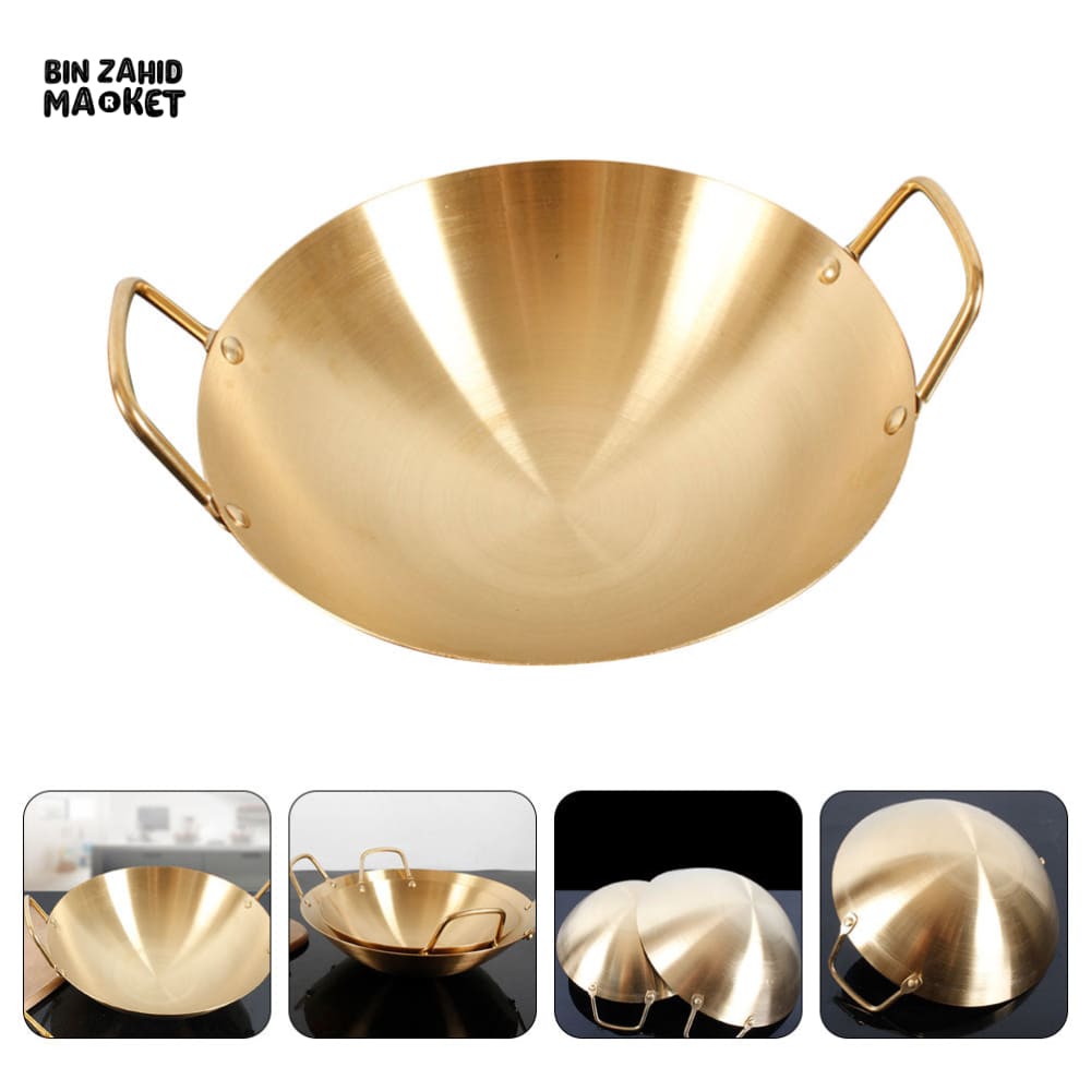 DOUBLE HANDLE THICK STAINLESS STEEL HOT POT – HOUSEHOLD COOKING PAN