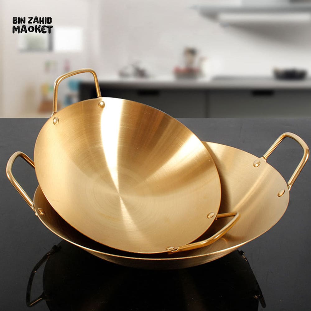 DOUBLE HANDLE THICK STAINLESS STEEL HOT POT – HOUSEHOLD COOKING PAN