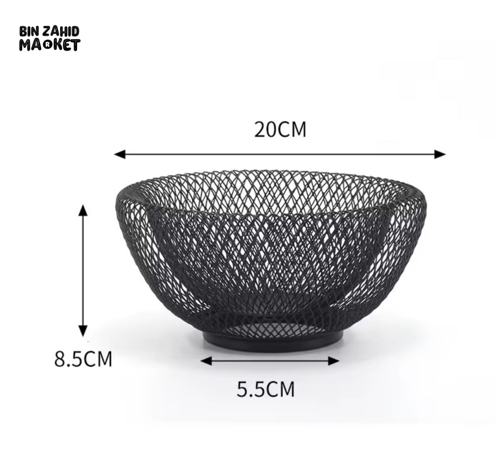 DOUBLE LAYER METAL WIRE FRUIT & SNACK BASKET – KITCHEN TABLE STORAGE