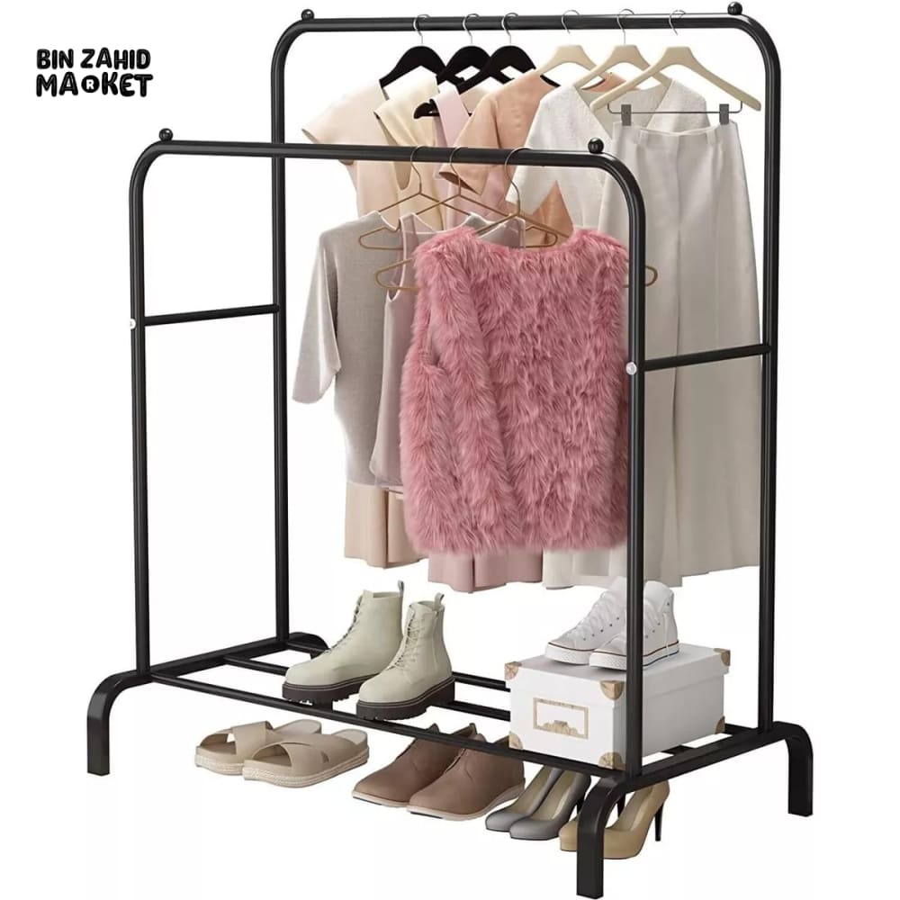 DOUBLE POLE METAL CLOTH STAND