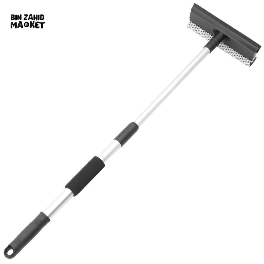 DOUBLE-SIDED WINDOW BRUSH WITH TELESCOPIC HANDLE – GLASS CLEANER & SCRAPER