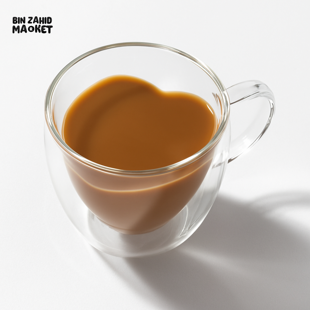 Double Wall Glass Mug | Heart