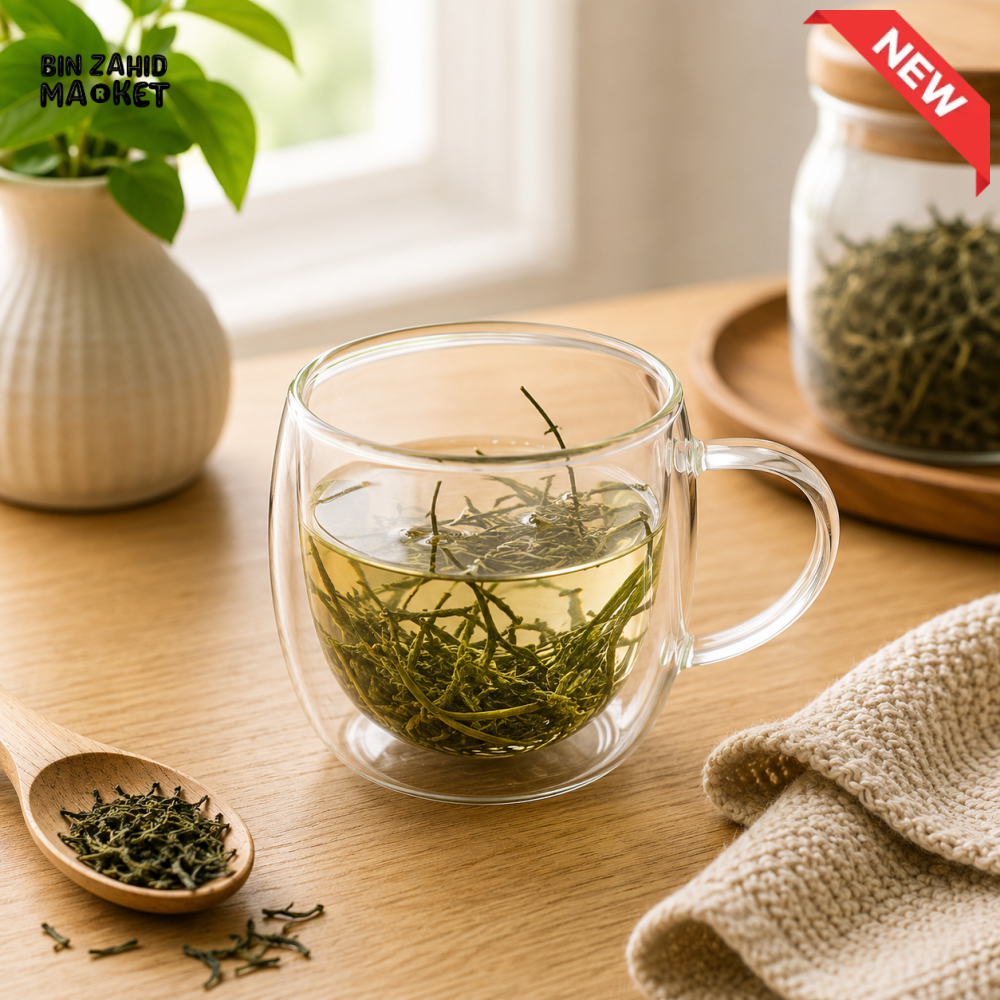 DOUBLE WALL GREEN TEA GLASS MUG - 250ML