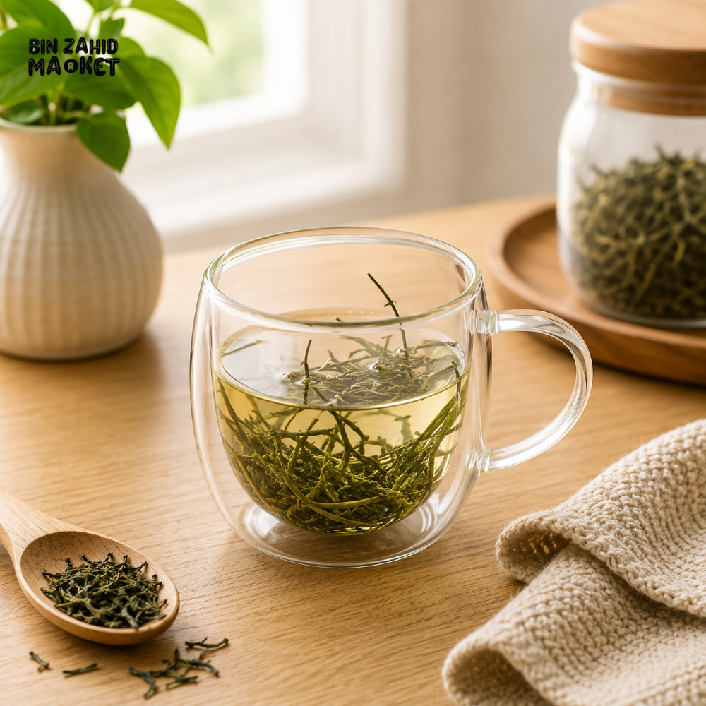 DOUBLE WALL GREEN TEA GLASS MUG - 250ML