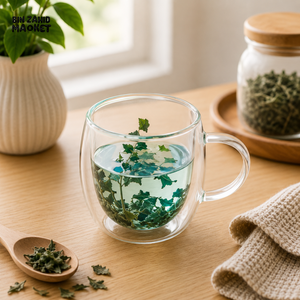 DOUBLE WALL HERBAL GLASS TEA MUG - 250ML