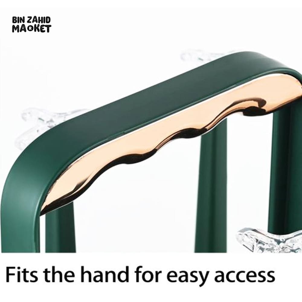 DRAINING CUP HOLDER WITH HANDLE WATER-RESISTANT DRYING STAND FOR BATHROOM OR KITCHEN USE