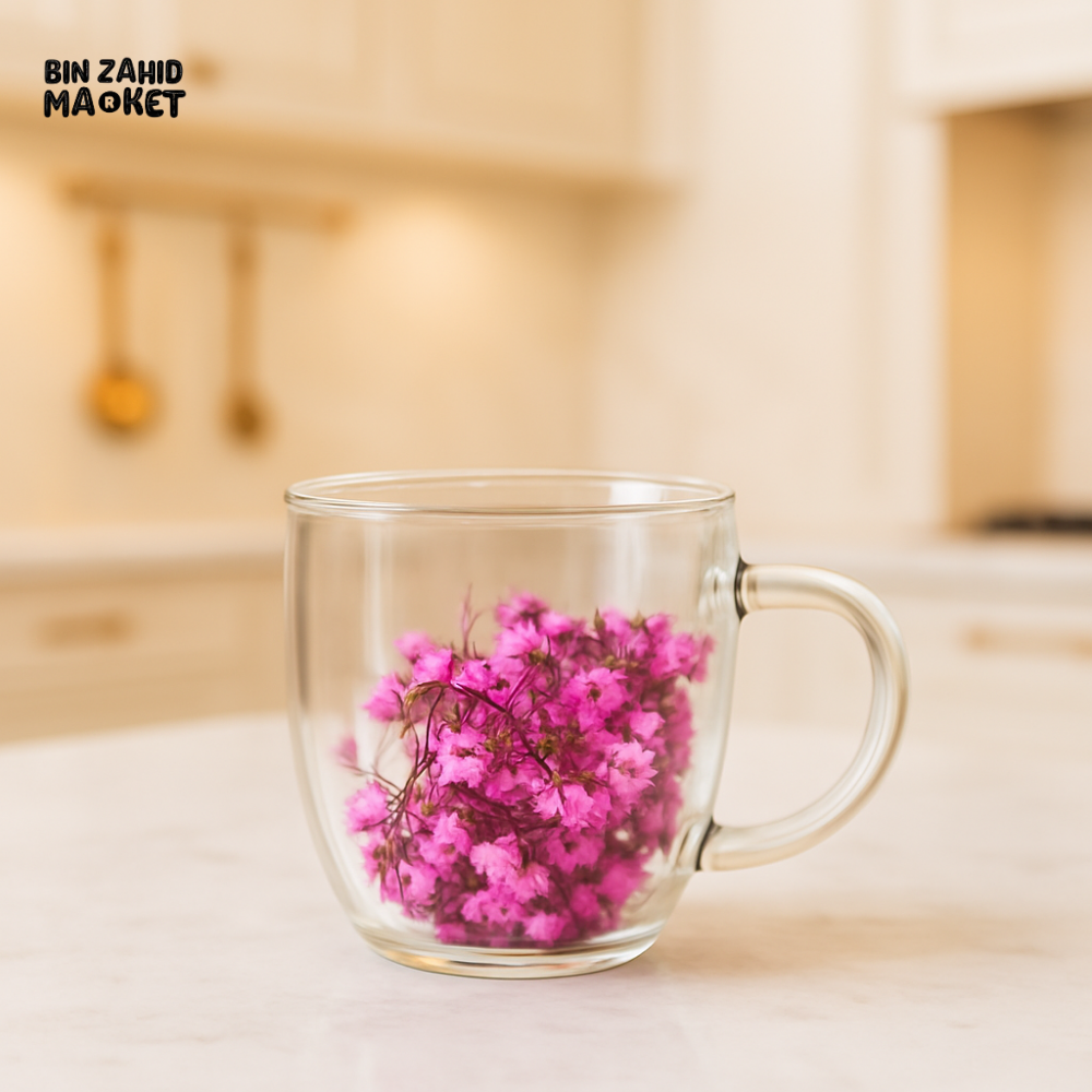 DRIED FLOWER GLASS MUG 23ML RXG 049