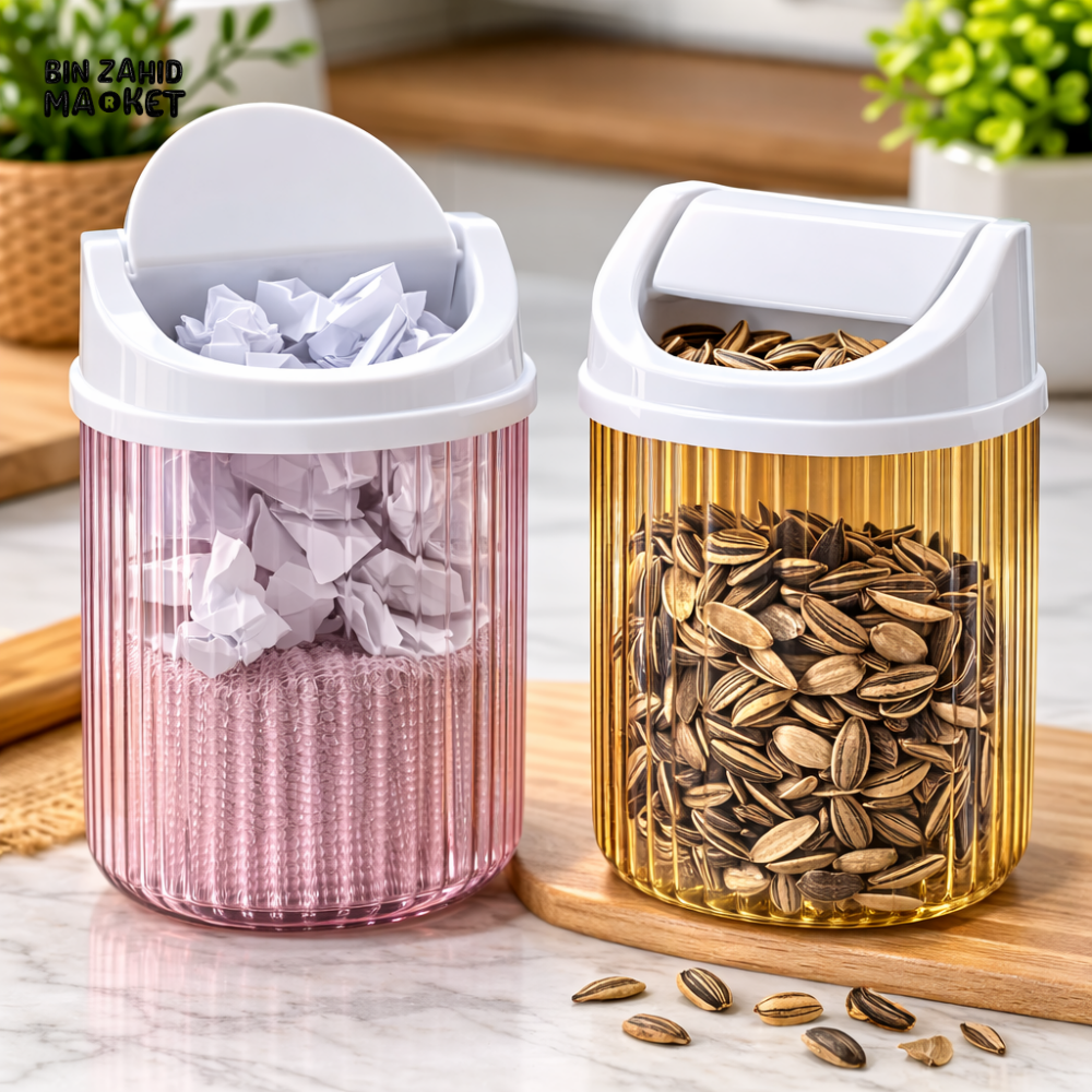 DUAL PURPOSE SNACK SHELLS AND MINI DESKTOP TRASH BIN