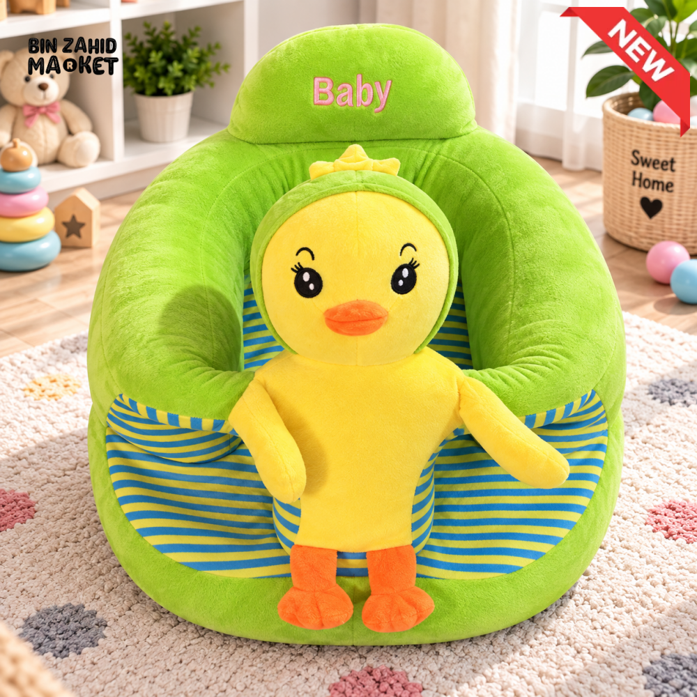 DUCK CHARACTER PLUSH BABY SUPPORT SEAT WITH BACKREST